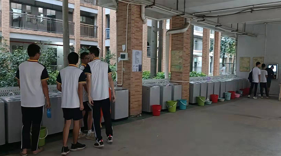 好評續(xù)單！江門一中學校持續(xù)追加共享洗衣機！