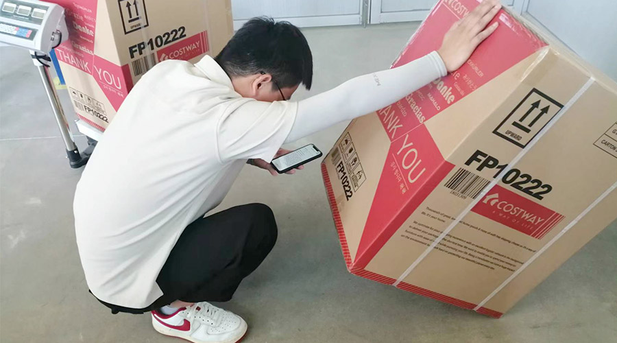 實(shí)況直擊！客戶北美COSTWAY開展衣物烘干機(jī)驗(yàn)貨